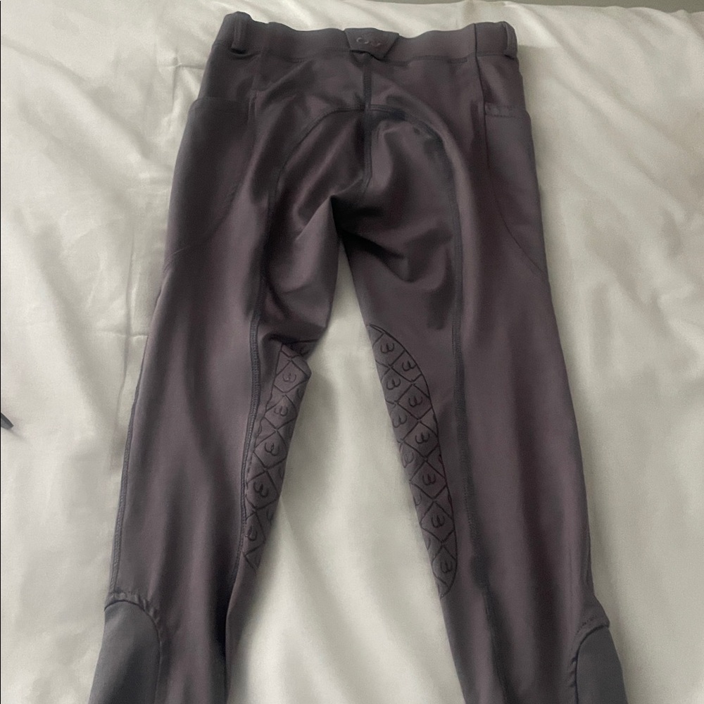 Ovation Girls Gray Breeches Horse Back Riding large